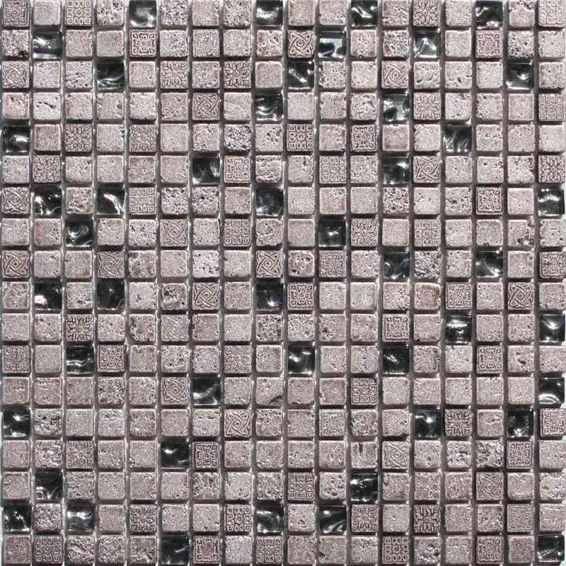 Full Sheet Sample - Skalini Line Artistic Stone Cleopatra 2 Natural Stone Mosaic - 0.6" x 0.6"