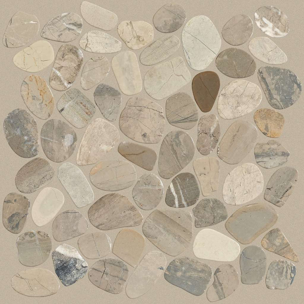 Shaw Pebble Sliced 00155 Vitality Mica Polished Natural Stone Mosaic ...