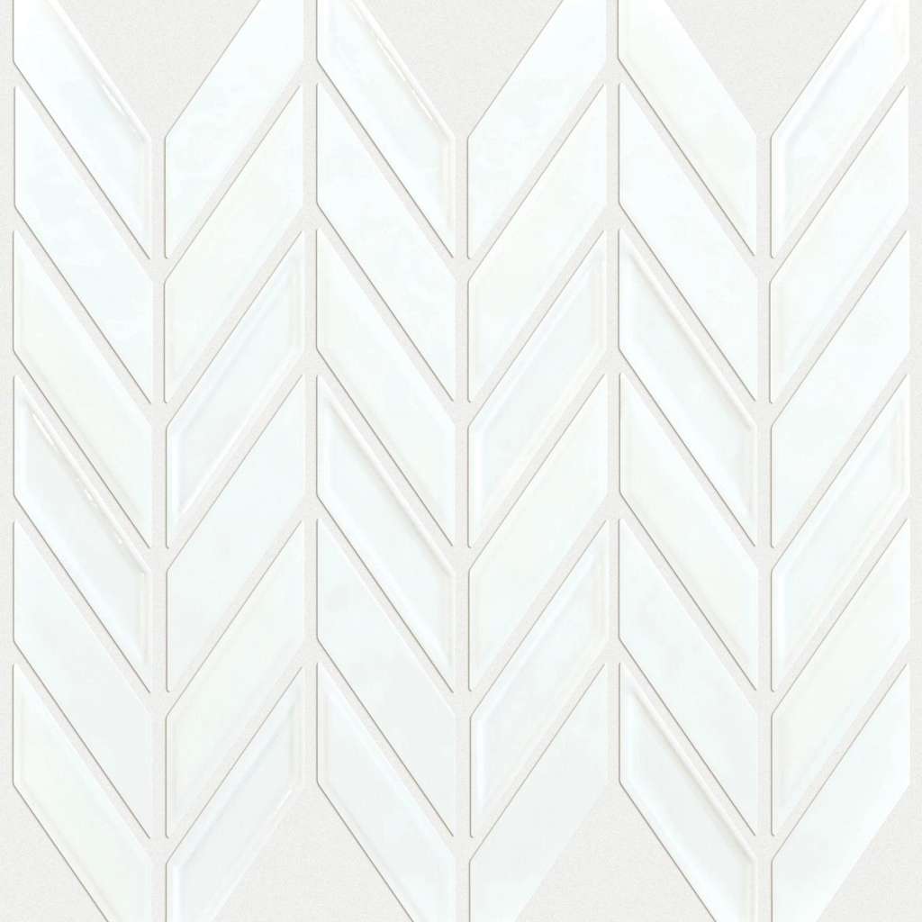 Shaw Geoscapes 00100 White Glossy Glass And Ceramic Mosaic — Stone And Tile Shoppe Inc 8815