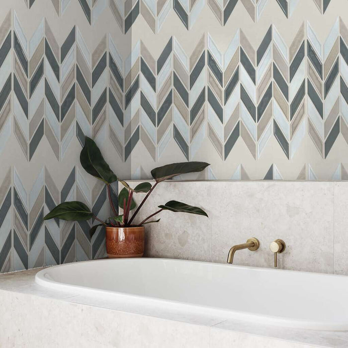 Geoscapes Warm Blend Glossy Chevron