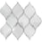 Full Sheet Sample - Skalini Line Waterjet Paper White Marble & Shell Mosaic - Coastal Breeze