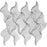 Full Sheet Sample - Skalini Line Waterjet Carrara White Marble & Shell Mosaic - Coastal Ribbon