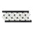 White Carrara Marble Border - 4 3/4" x 12" Basket Weave Border with Black Dots Polished