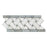 White Carrara Marble Border - 4 3/4" x 12" Basket Weave Border with Gray Dots Polished