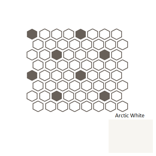 Color Wheel Mosaic Arctic White / Black CW50