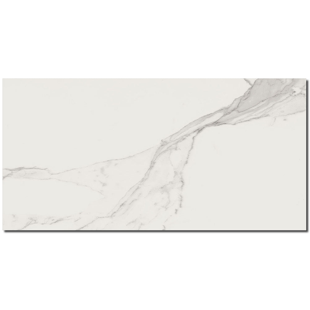 Calacatta Satin Porcelain Tile - 24" x 48" x 3/8"