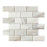 Calacatta Gold Marble Mosaic - 2" x 4" Beveled Brick Honed