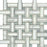 Calacatta Gold Marble Mosaic - Triple Weave with Ming Green Dots Honed