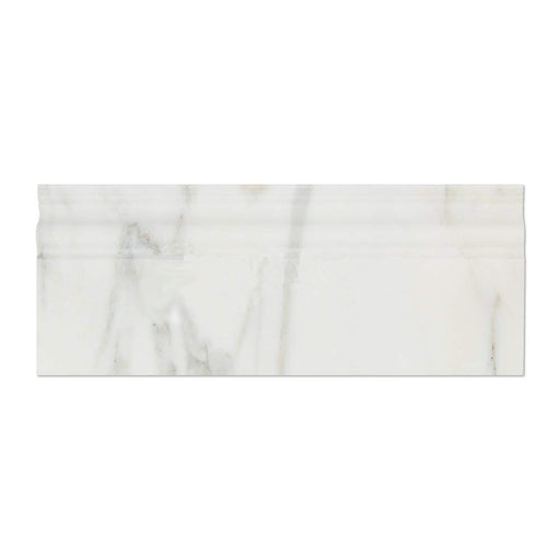 Oriental White Marble Baseboard - 4" x 12" Polished