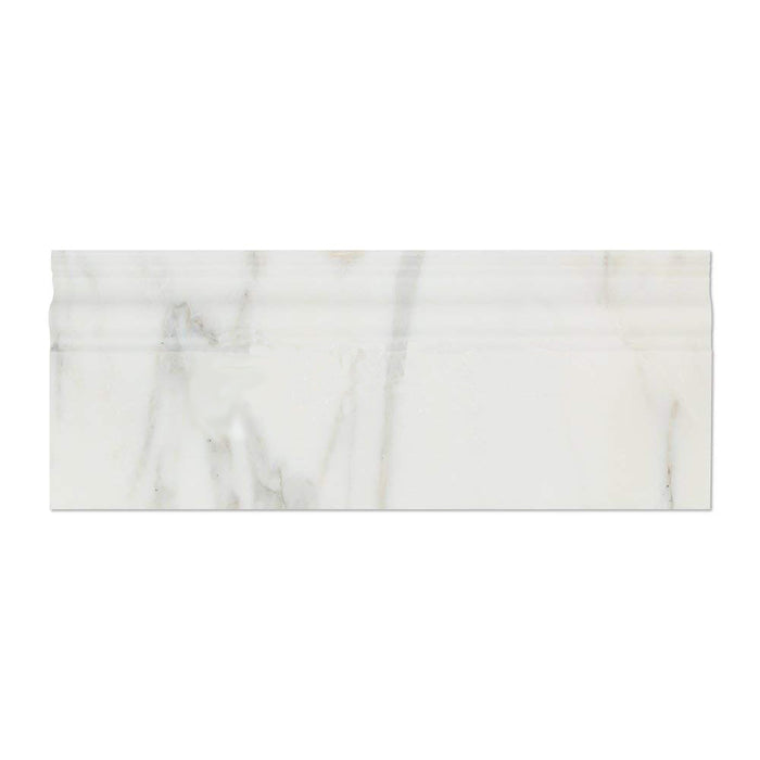 Oriental White Marble Baseboard - 4 3/4" x 12" Polished