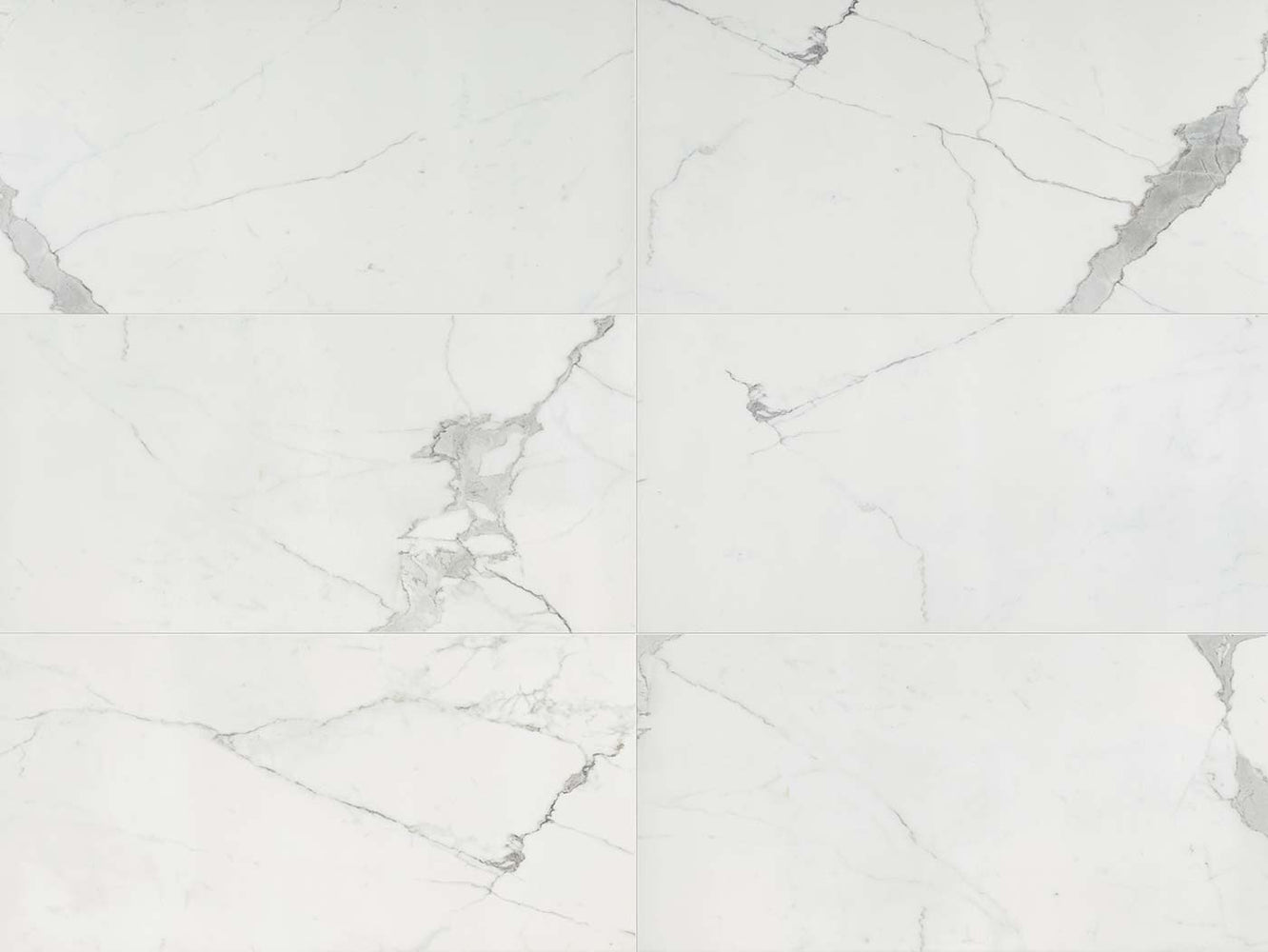 Full Tile Sample - Luxury Calacatta Porcelain Tile - 12" x 24" Matte