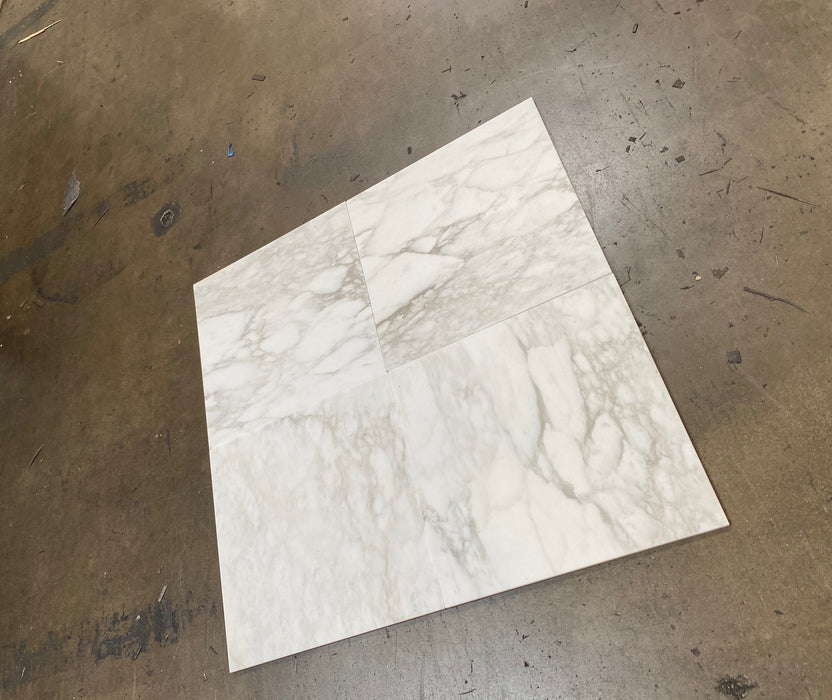 Calacatta Altissimo Marble Tile - 24" x 24" x 3/8" Honed