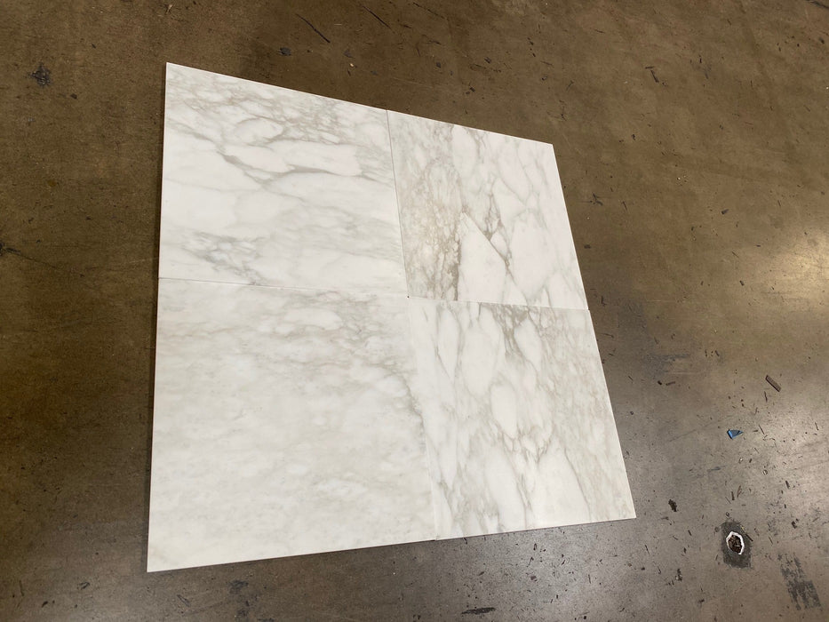 Calacatta Altissimo Marble Tile - 18" x 18" Polished