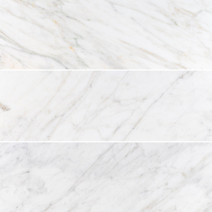 Full Tile Sample - Calacatta Caldia Marble Tile - 24" x 24" x 3/8" Honed