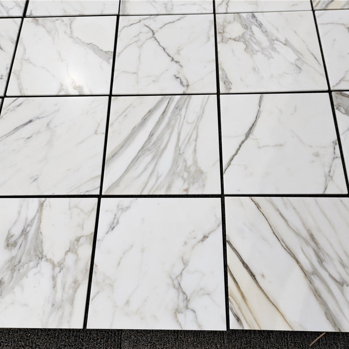 Honed Calacatta Gold Marble Tile - 18" x 18"