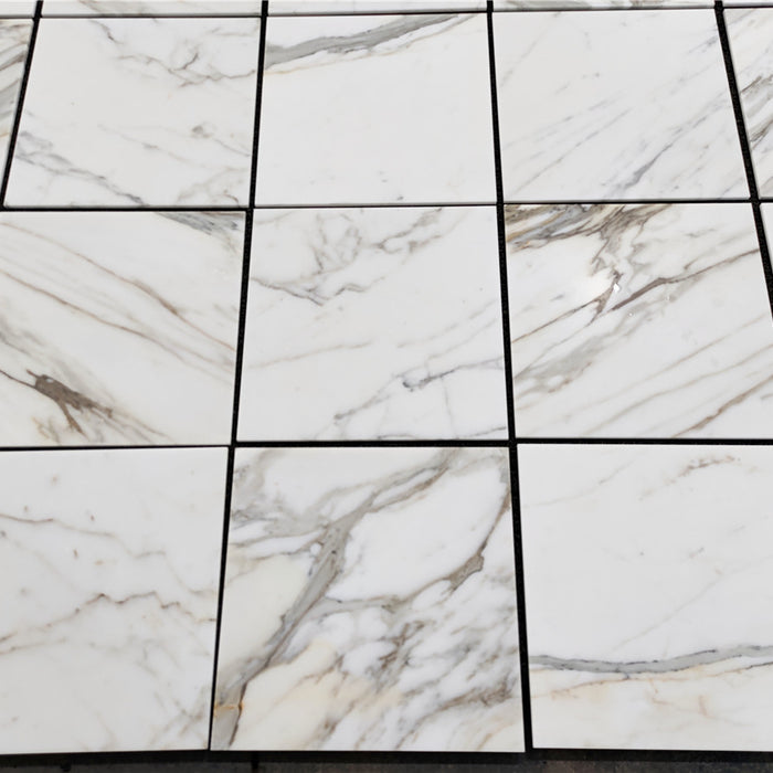 Honed Calacatta Gold Marble Tile - 18" x 18" x 3/8"