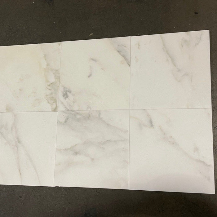 Calacatta Oliva Honed Marble Tile - 12" x 12" x 3/8"