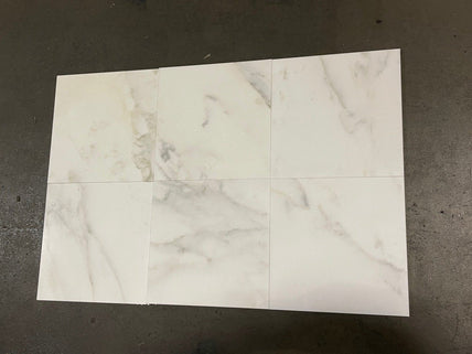 Calacatta Oliva Honed Marble Tile - 12" x 12" x 3/8"