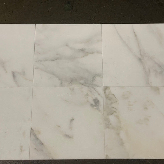 Calacatta Oliva Honed Marble Tile - 12" x 12" 