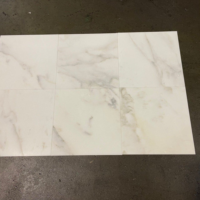 Calacatta Oliva Marble Tile - 12" x 12" Honed