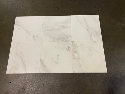 Calacatta Oliva Marble Tile - 12" x 12" Honed