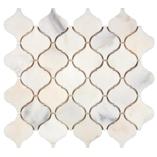 Calacatta Oliva Marble Mosaic - 3" Arabesque