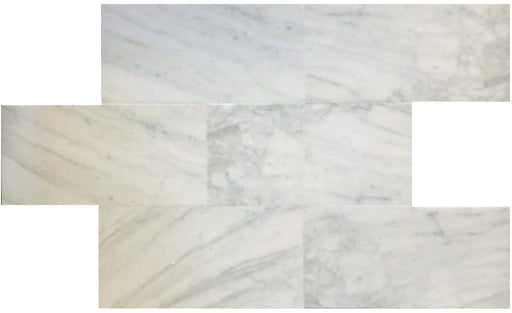Full Tile Sample - Calacatta Strata Marble Tile - 12" x 24" x 3/8" Polished