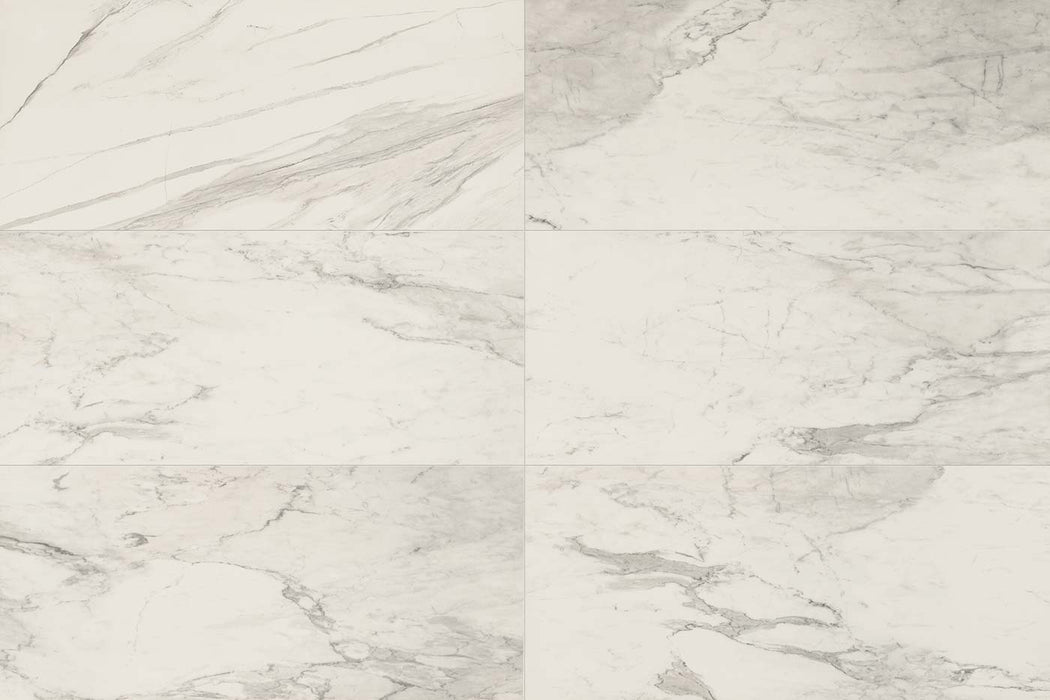 Full Tile Sample - Calacatta Porcelain Tile - 24" x 24" Polished