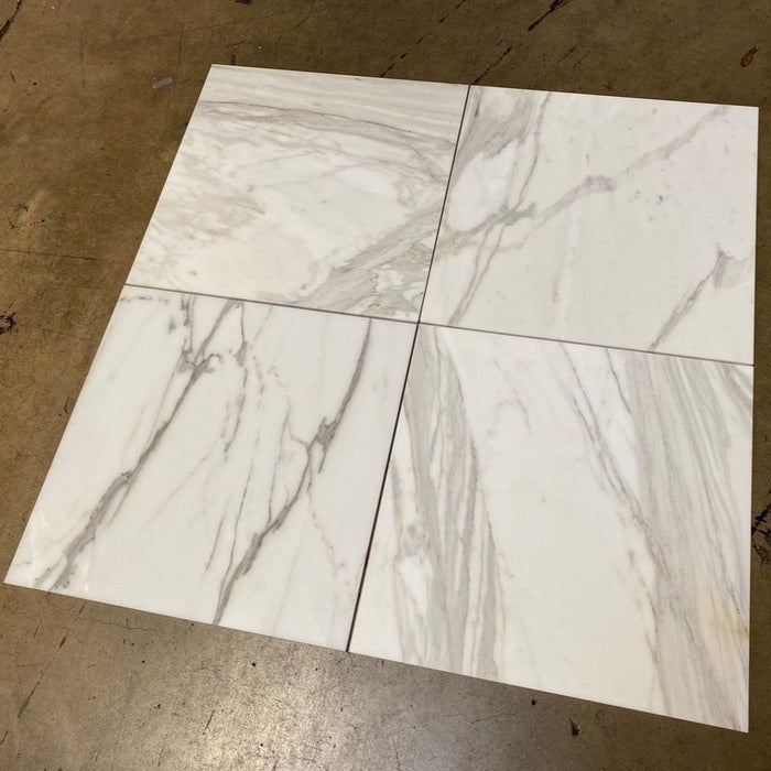 Calacatta Gold Honed Marble Tile - 24" x 24" x 3/8"