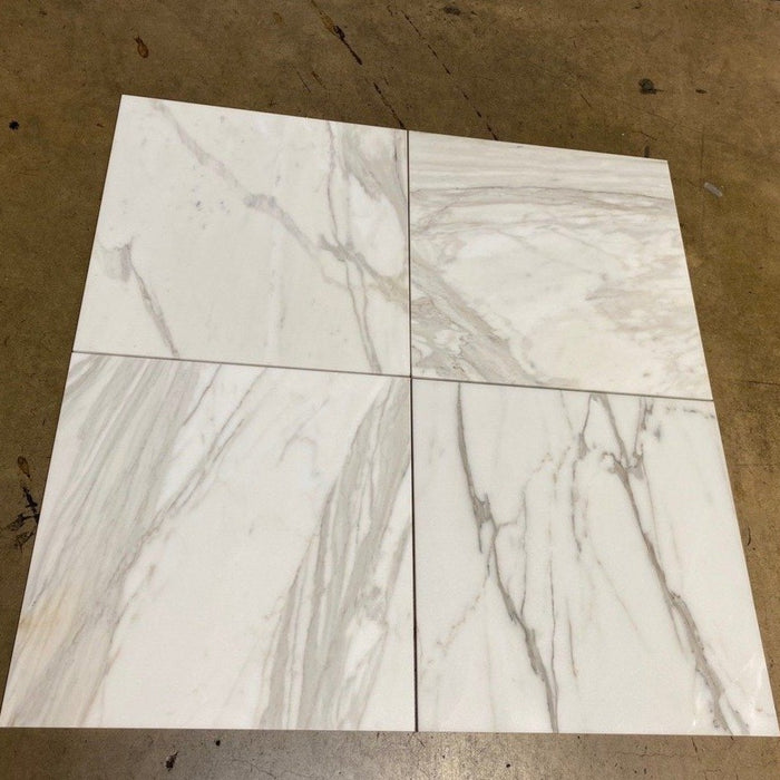 Honed Calacatta Gold Marble Tile - 24" x 24" x 3/8"