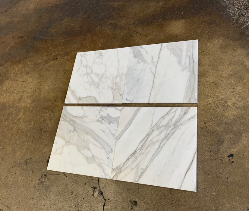 Calacatta Gold Marble Tile - 18" x 18" x 3/8" Polished