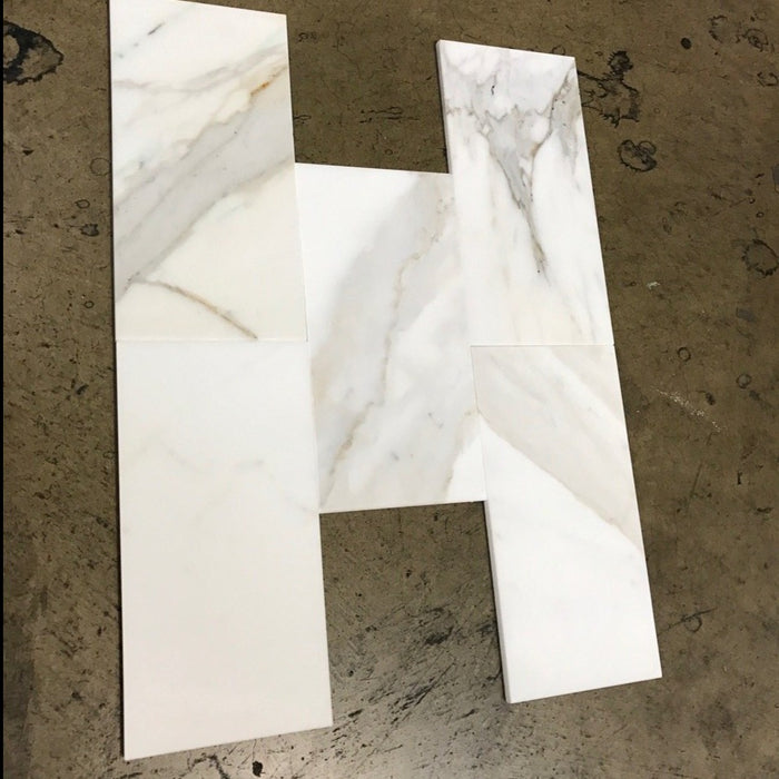 Calacatta Gold Marble Tile - 6" x 12" x 3/8"