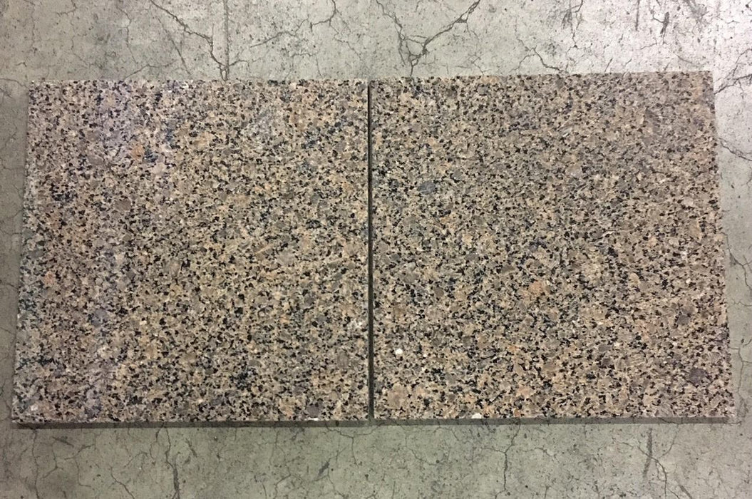 California Brown Granite Polished Tile - 12" x 12"