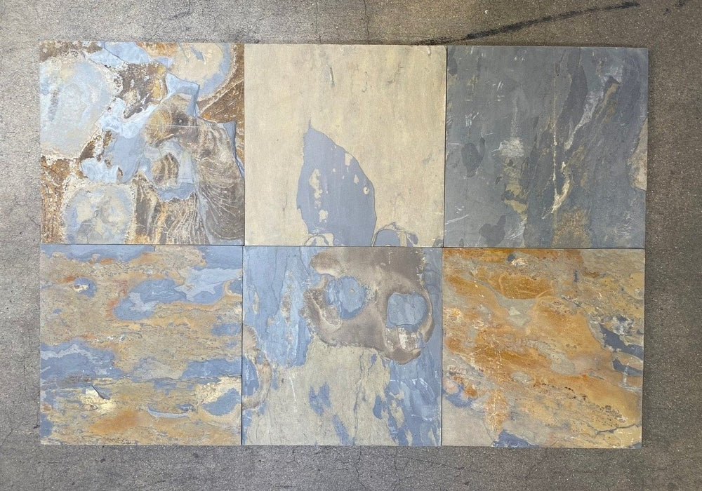 California Gold Slate Tile - 12" x 12" x 1/2" Gauged