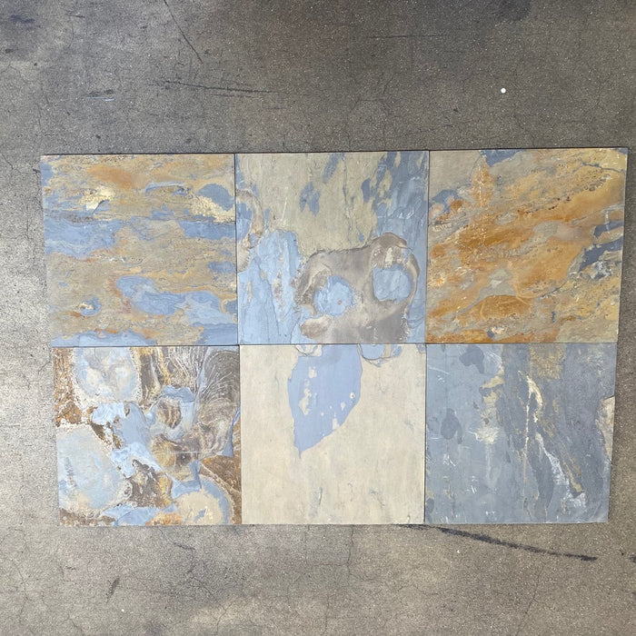 California Gold Gauged Slate Tile - 12" x 12" x 1/2"