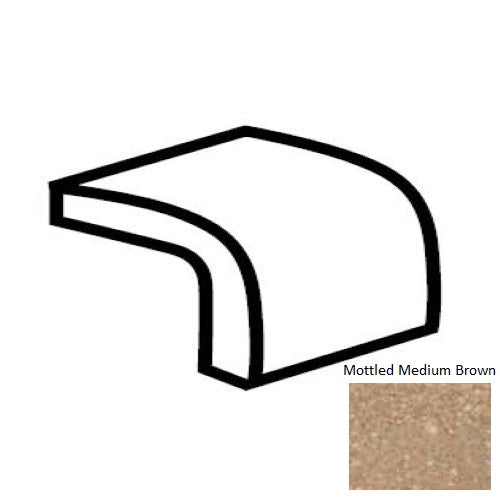 Keystones Unglazed Mosaic Mottled Medium Brown D050