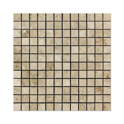 Cappuccino Marble Mosaic - 1" x 1" Polished