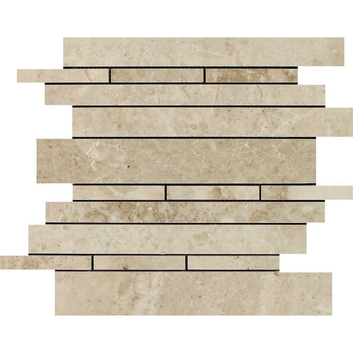 Cappuccino Marble Mosaic - Linear Polished
