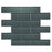 Carbon Black  Glass Mosaic - 2" x 6" Brick