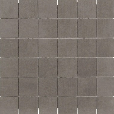 Full Sheet Sample - Fusion Fabric Carbon Porcelain Mosaic - 2" x 2" Matte