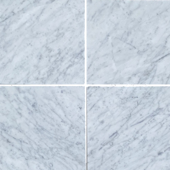 White Carrara CD Marble Tile - Honed