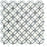 White Carrara Marble Mosaic - Flower with Blue-Gray Dots Polished