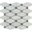 White Carrara Marble Mosaic - Elongated Octagon with Gray Dots Polished