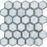 White Carrara Marble Mosaic - 2" x 2" Vortex Hexagon with Blue-Gray Polished