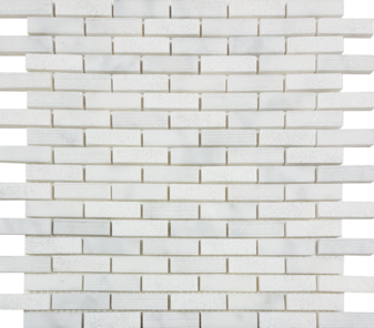 Full Sheet Sample - Pietra Antica Metropolitan Contempo Carrara Strips Brick Natural Stone Mosaic - 5/8" x 2" Multi Finish