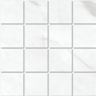 Full Sheet Sample - Altezza Carrara Porcelain Mosaic - 3" x 3" Matte