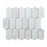 Full Sheet Sample - Metropolitan Carrara Deco Picket Fence Stone & Glass Mosaic - 10.25" x 12" Polished