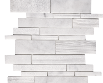 Full Sheet Sample - Pietra Antica Metropolitan Contempo Carrara Random Linear Natural Stone Mosaic - 12" x 12" Multi Finish