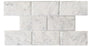 Full Tile Sample - White Carrara Beveled Marble Tile - 3" x 6" x 3/8" Polished