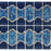 Full Sheet Sample - Aquatica Botanical Caribbean Blue Porcelain Mosaic - 6" x 6" Glossy